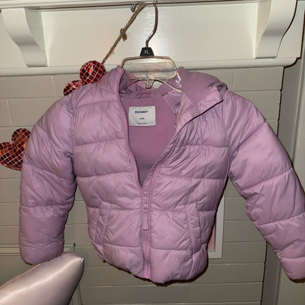 Old Navy Kids Light Purple Puffer Jacket